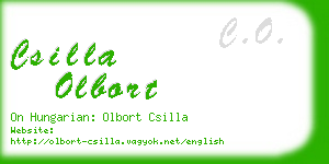 csilla olbort business card